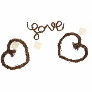 3 Piece- Rustic Hearts and Love Wall Decor